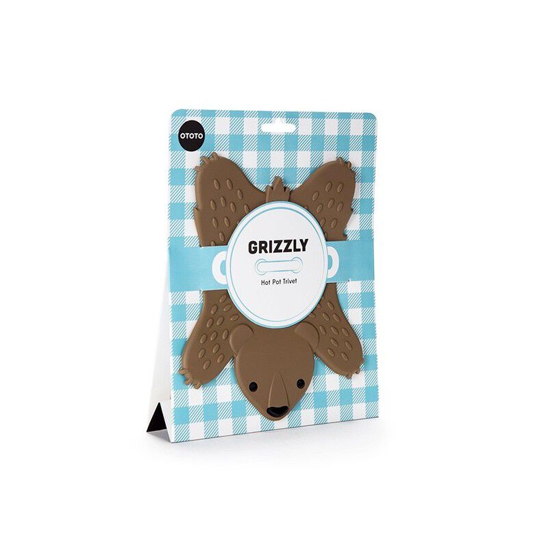Ototo Grizzly Hot Pot Trivet- Brown image number 1