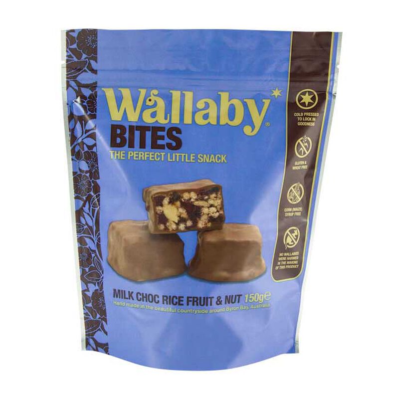Wallaby Bites Milk Choc Fruit & Nut 150g image number 0