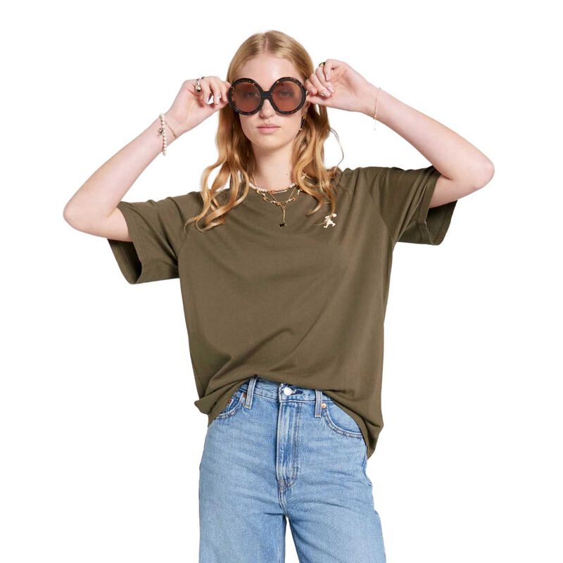 Karen Walker Embroidered Runaway Girl Classic Organic Cotton T-Shirt image number 0