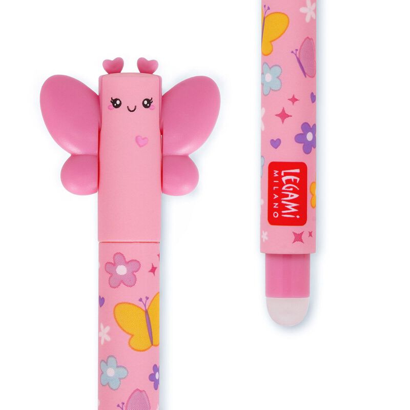 Legami Butterfly Erasable Pen - Pink Ink image number 1