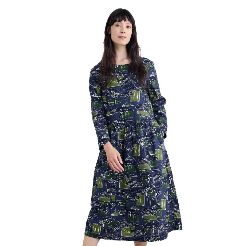 Seasalt Cornwall Linden Dress Sketchbook Trees Sea Cave image number 0