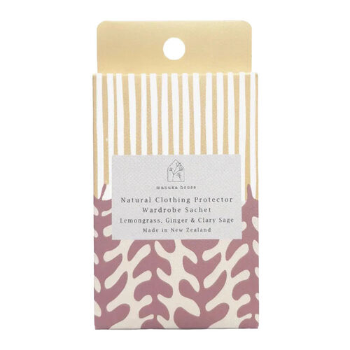 Manuka House Native Wardrobe Fragrance Sachet Lemongrass Ginger & ClarySage