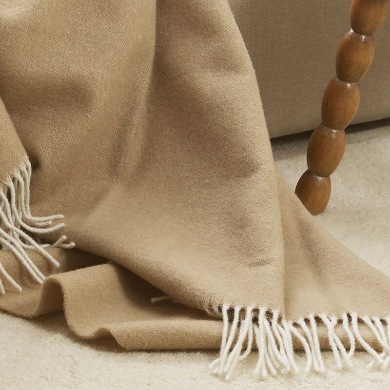 Baya Mosman 100% Merino Wool Throw 140x200cm - Sand image number 2