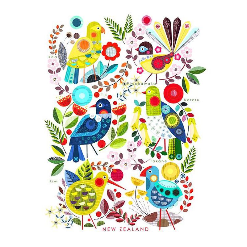 Ellen Giggenbach NZ Flora And Fauna Matted Print image number 0