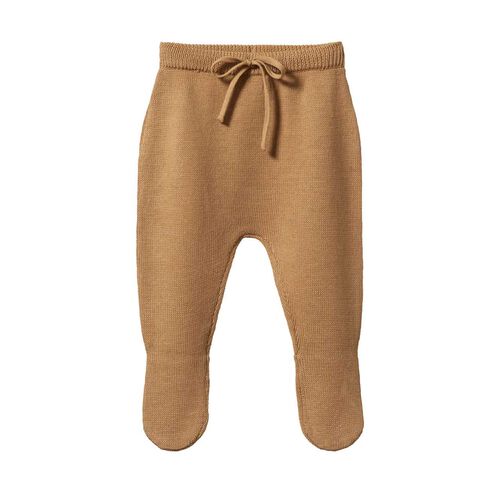 Nature Baby Merino Wool Knit Footed Rompers