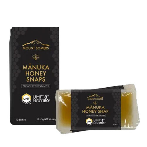 Mount Somers Manuka Honey Snaps UMF 8+ 12 x 5g