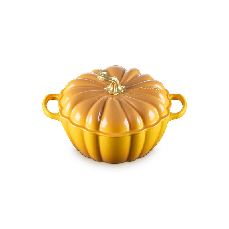Le Creuset Signature Pumpkin Cocotte 24cm Foret Gold Knob image number 11