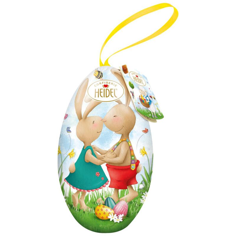 Heidel Easter Greetings Easter Egg Tin With Chocolates & Ribbon 91g image number 0