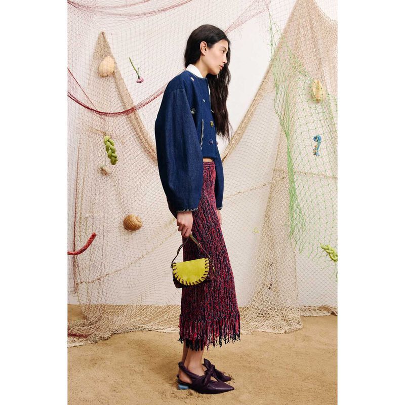 AL&Eacute;MAIS Nieve Sequin Knit Skirt image number 3
