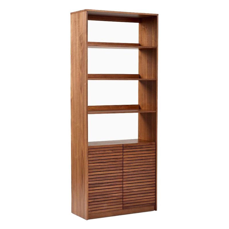 West Elm Bryce Wide Open & Closed Shelving Cool Walnut image number 0