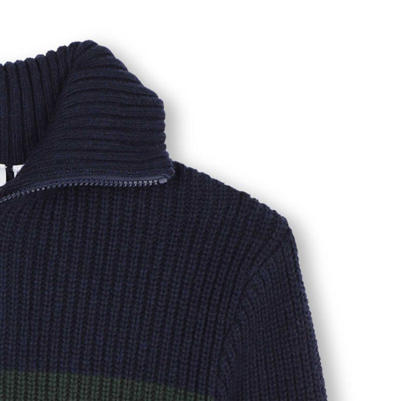 Timberland Quarter Zip Trucker Sweater 4Y-6Y image number 2