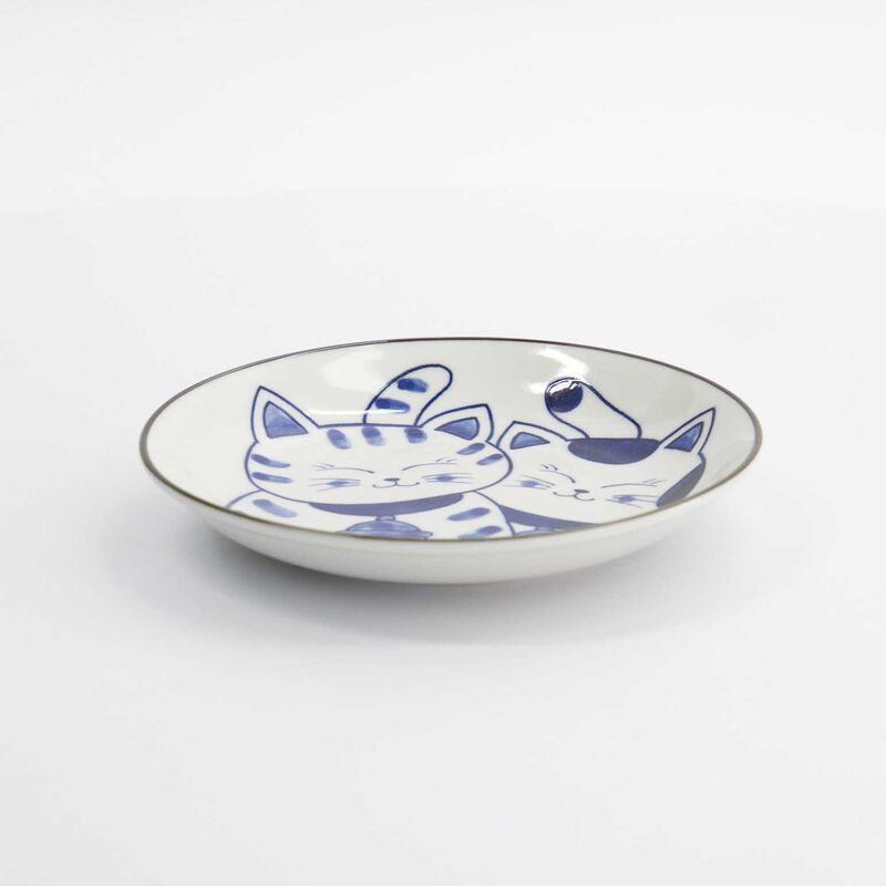 Tokyo Design Studio Kawaii Cat Neko Plate 16.5cm image number 1