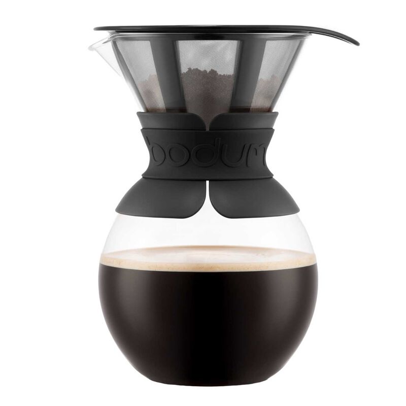 Bodum Pour Over Coffee Maker With Permanent Filter 1L 34oz - Black image number 0