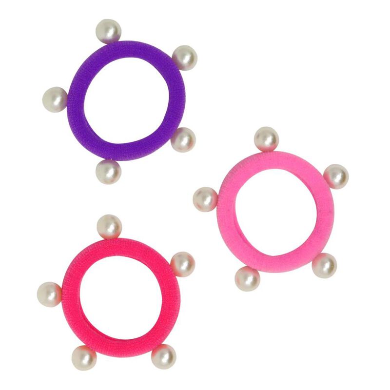 Pink Poppy Pearl Hair Elastics image number 0