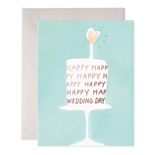 E Frances Wedding Cake Foil Card