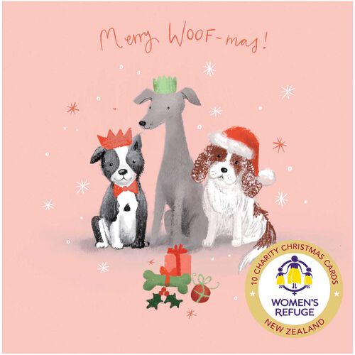 Women's Refuge Dog Presents Christmas Card Wallet