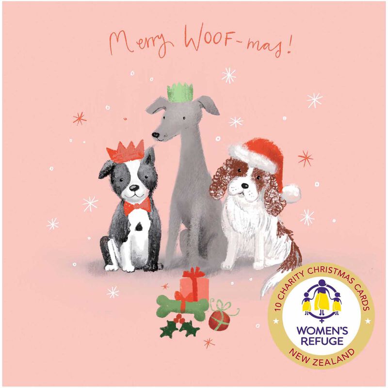 Women's Refuge Dog Presents Christmas Card Wallet image number 0