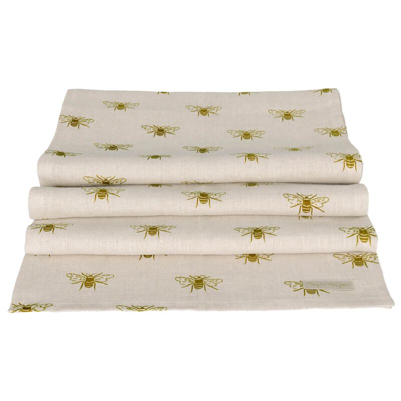 Sophie Allport Table Runner - Linen - Bees image number 0
