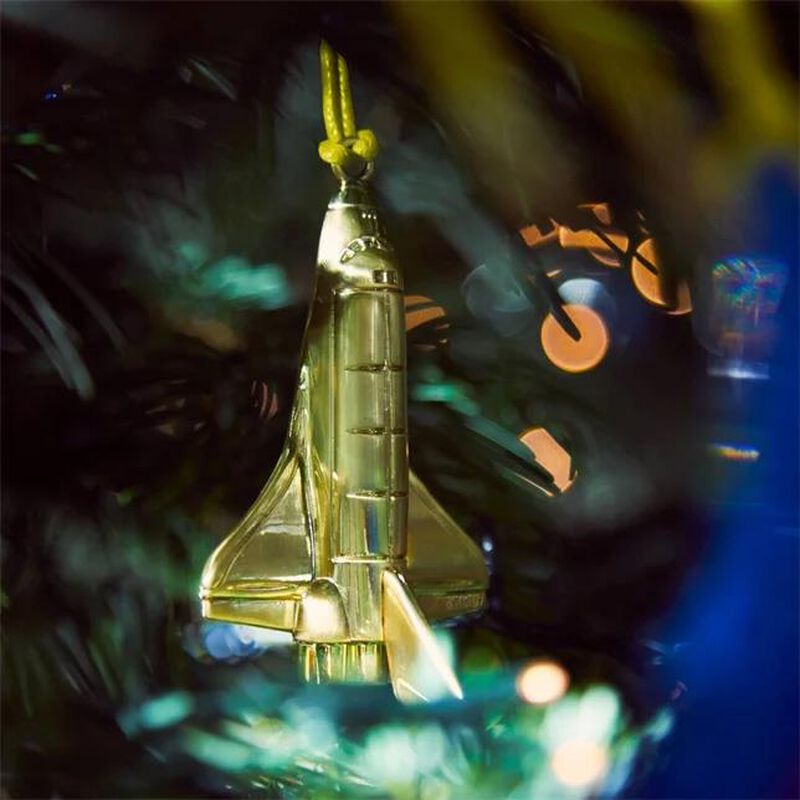 Waterford Metal Ornament Rocketship Golden image number 2