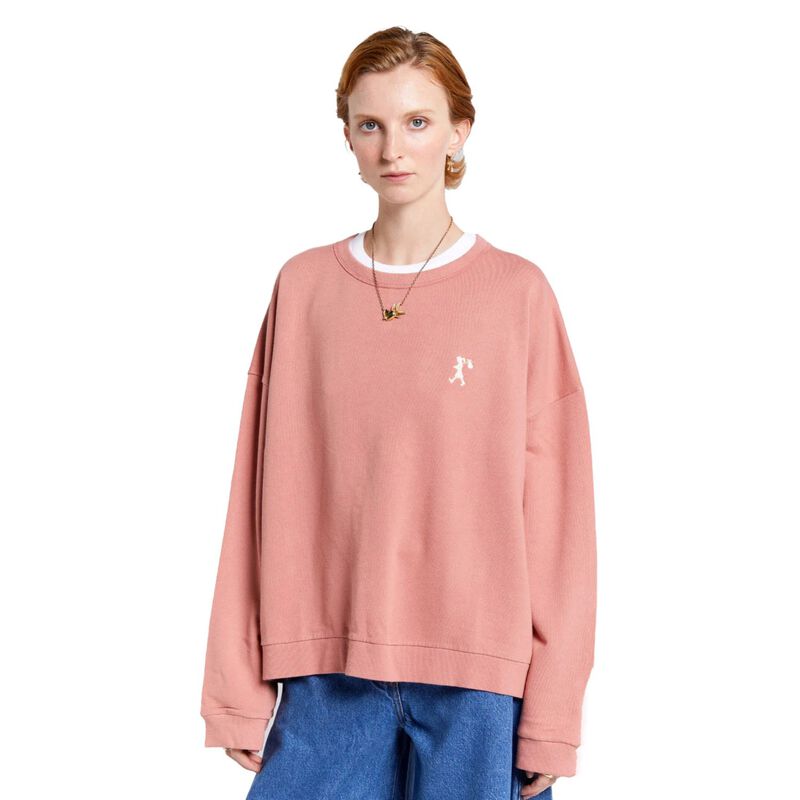Karen Walker Embroidered Runaway Girl Organic Cotton Crewneck Sweatshirt image number 0