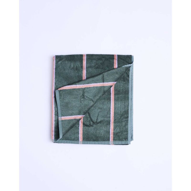 Kip&Co Wakame Crush Stripe Bamboo Terry Bath Towel image number 1