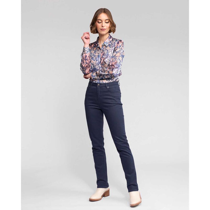 Vassalli Slim Leg Full Length Knit Jean image number 3