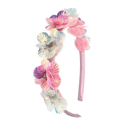 Pink Poppy Mermaid Flower Headband