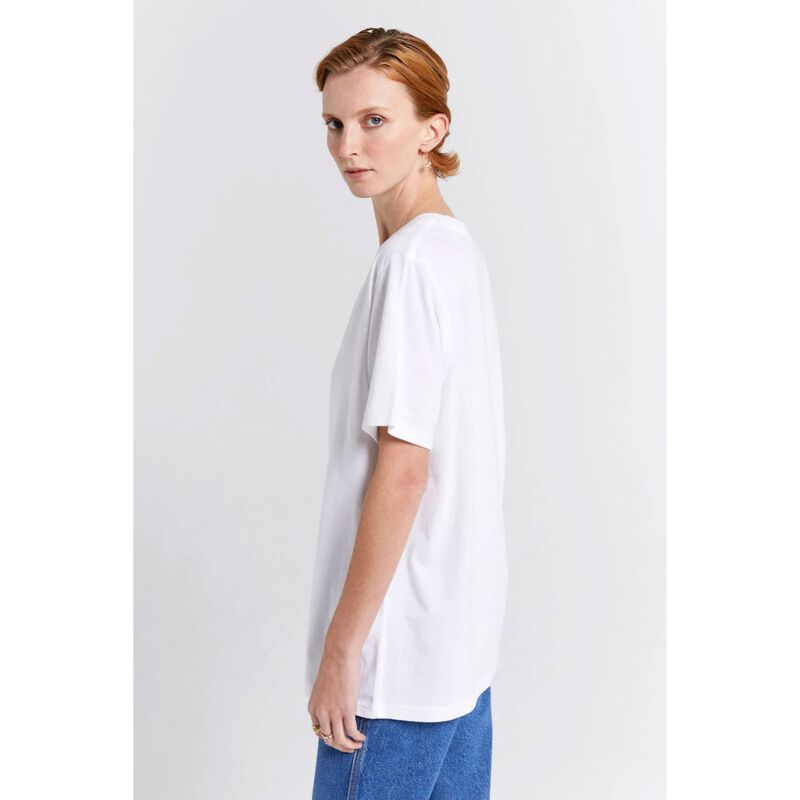 Karen Walker Embroidered Runaway Girl Classic Organic Cotton T-Shirt image number 2