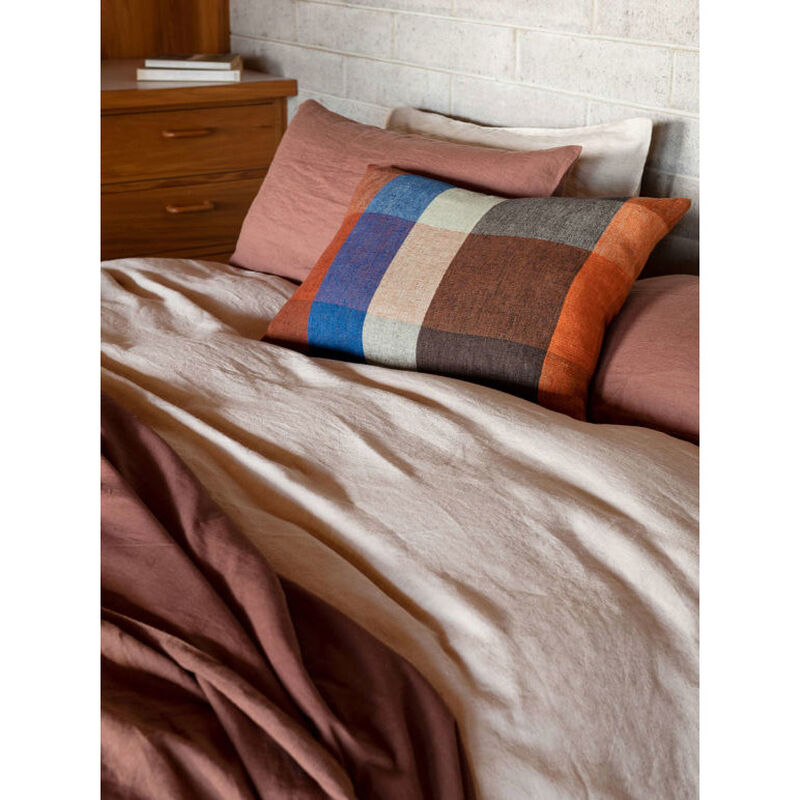 Città Chambray Linen Duvet Cover Oatmeal SK 265x210cm image number 1