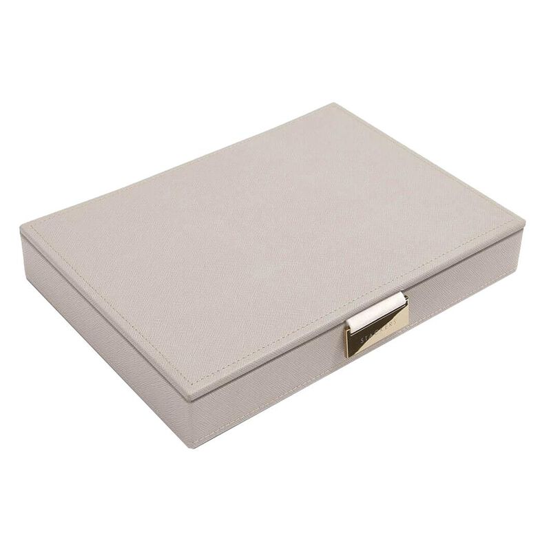 Stackers Classic Lidded Jewellery Box Taupe image number 0