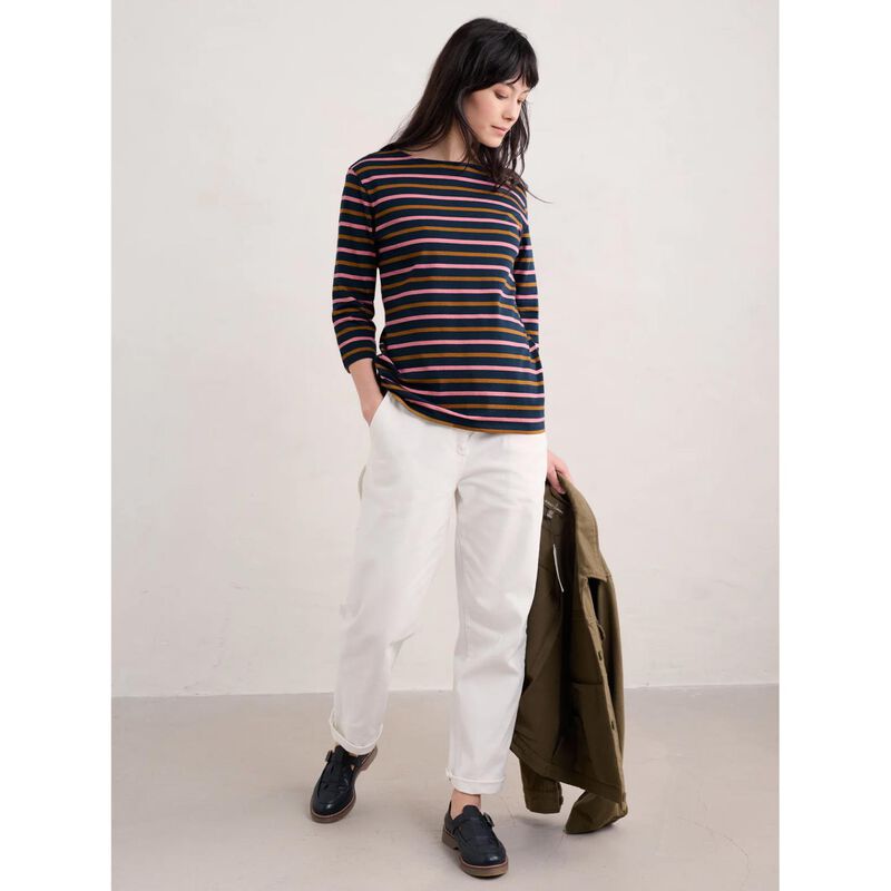 Seasalt Cornwall Sailor Top Duet Breton Maritime Grain image number 3