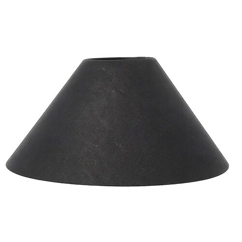 French Country Coolie Linen Shade Black 35cm