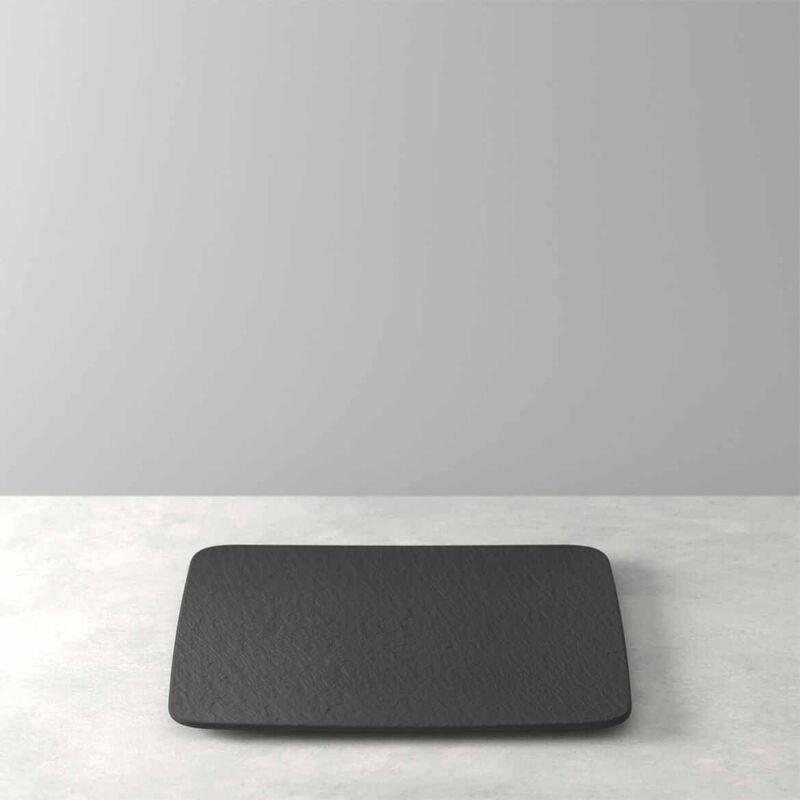 Villeroy & Boch Manufacture Rock Black Square Serving Plate/Gourmet Plate image number 1