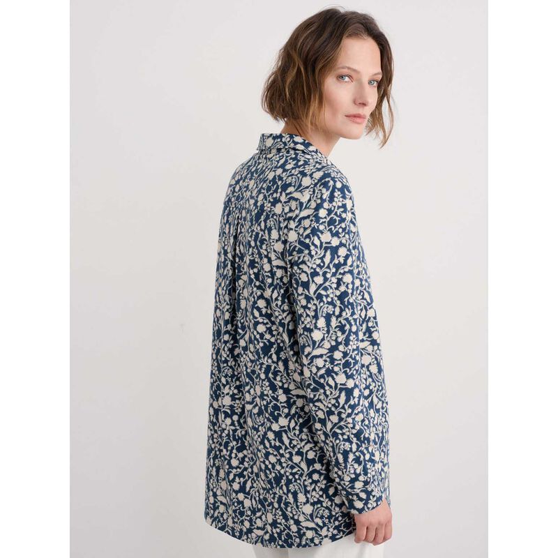 Seasalt Cornwall Dove Plant Tunic Shadow Blossom Night image number 1