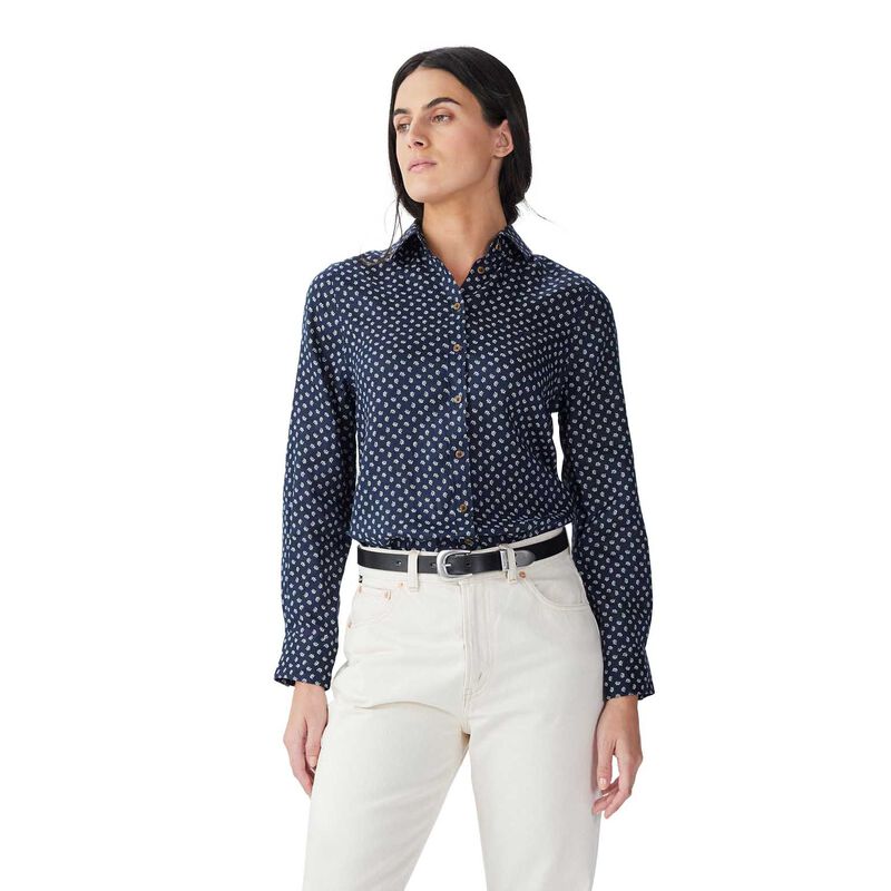 R.M. Williams Olney Print Linen Shirt image number 0