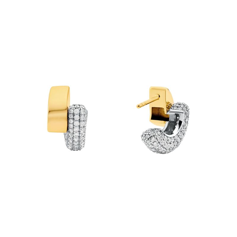 Michael Kors 14K Gold-Plated Sterling Silver Huggie Earrings image number 1