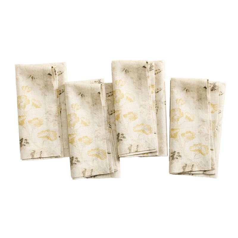 Pottery Barn Vintage Islands Organic Printed Napkin Set Of 4 image number 0