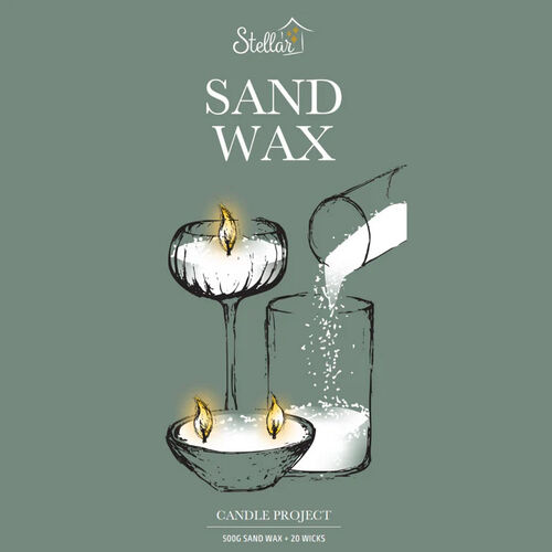 Stellar Haus Sand Wax 500g (1000ml Vol) Wicks Inc
