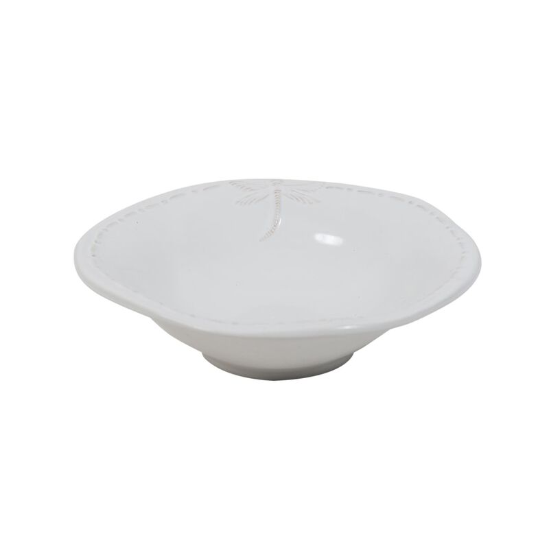 French Country Dragonfly Stoneware White Cereal Bowl image number 0