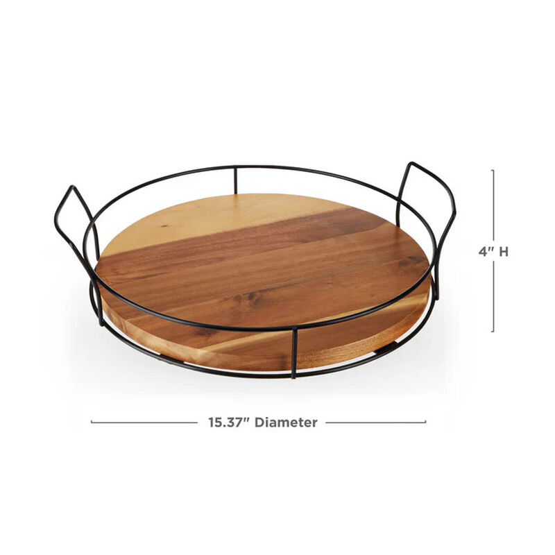 Twine Modern Manor Acacia Cocktail Tray image number 2