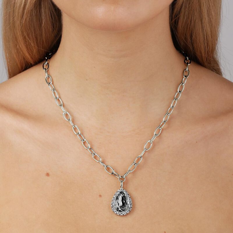 Dyrberg Kern Metta Ss Grey Crystal Necklace image number 2