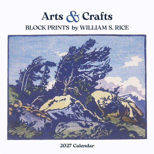Pomegranate Arts & Crafts Block Prints Wall Calendar 2027