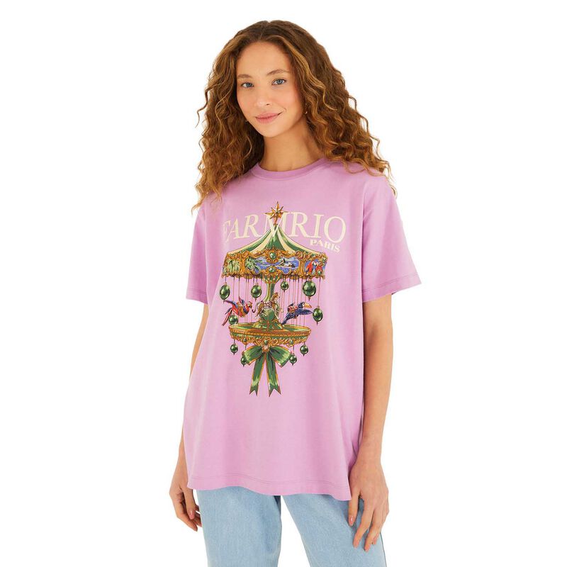 FARM Rio Paris Carousel Relaxed T-Shirt image number 0