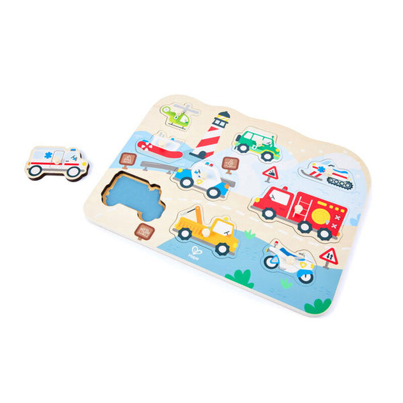 Hape Peg Puzzle - Emergency Vehicles image number 3