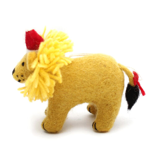 Amica Felt Lion In Christmas Hat 10cm