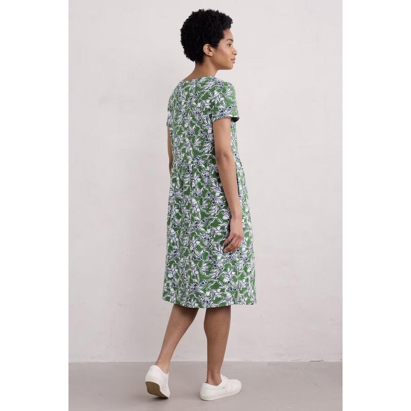 Seasalt Cornwall Brush Drawing Dress Linear Citrus Hedgerow image number 1