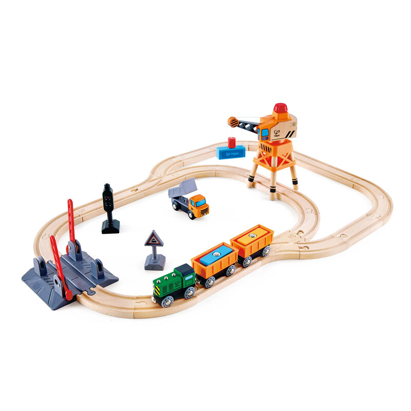 Hape Crossing & Crane Set image number 0