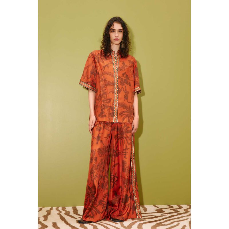 AL&Eacute;MAIS Monkey Dance Silk Palazzo Pant image number 2