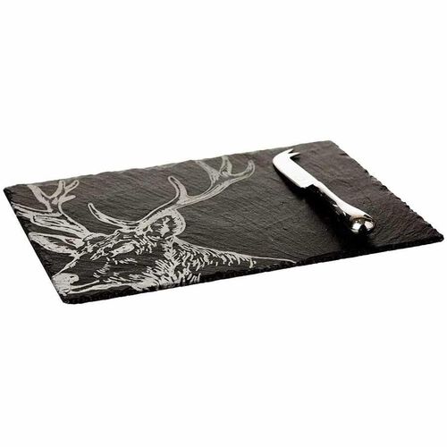Selbrae House Cheese Board & Knife Set - Stag