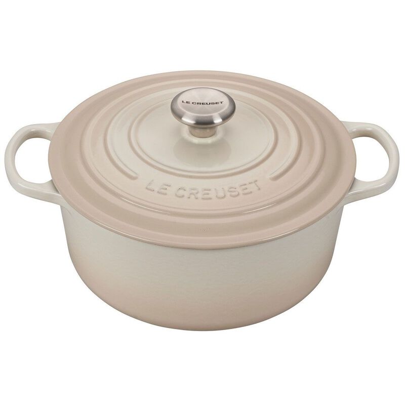 Le Creuset Signature Round Casserole 24 SS Knob Meringue image number 0